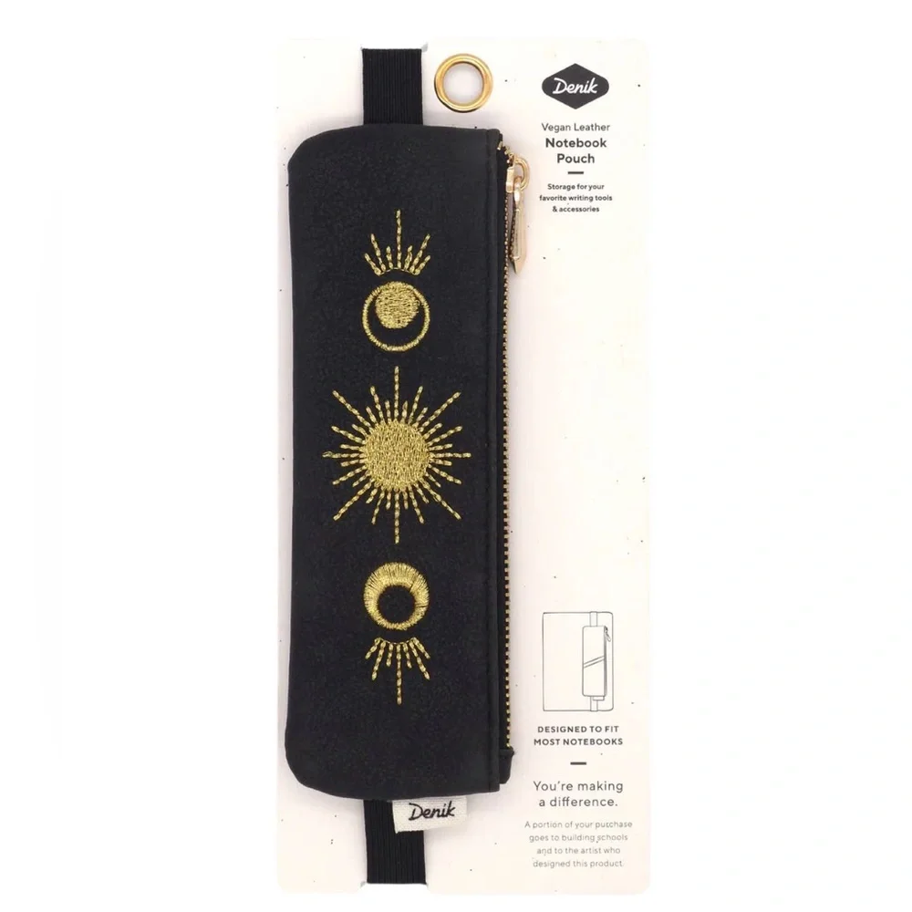 Denik Moon Phase Embroidered Notebook Pouch